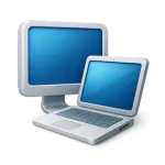 Ícone da categoria Computadores: desktop e laptop.