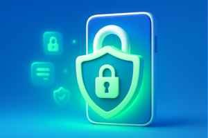 Ícone da categoria Segurança Digital: escudo, cadeado e privacidade.